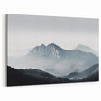 Misty Mountain Range Art - Serene Foggy Landscape Wall Decor
