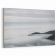 Cloud-Covered Mountains Art - Serene Misty Landscape Wall Decor
