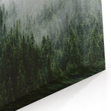 Misty Pine Forest - Serene Mist and Fog Canvas Print