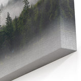 Serene Misty Landscape Art - Foggy Morning Canvas Print for Tranquil Decor