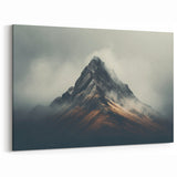 Misty Mountain Peak Art - Ethereal Fog Canvas Print for Bold Decor