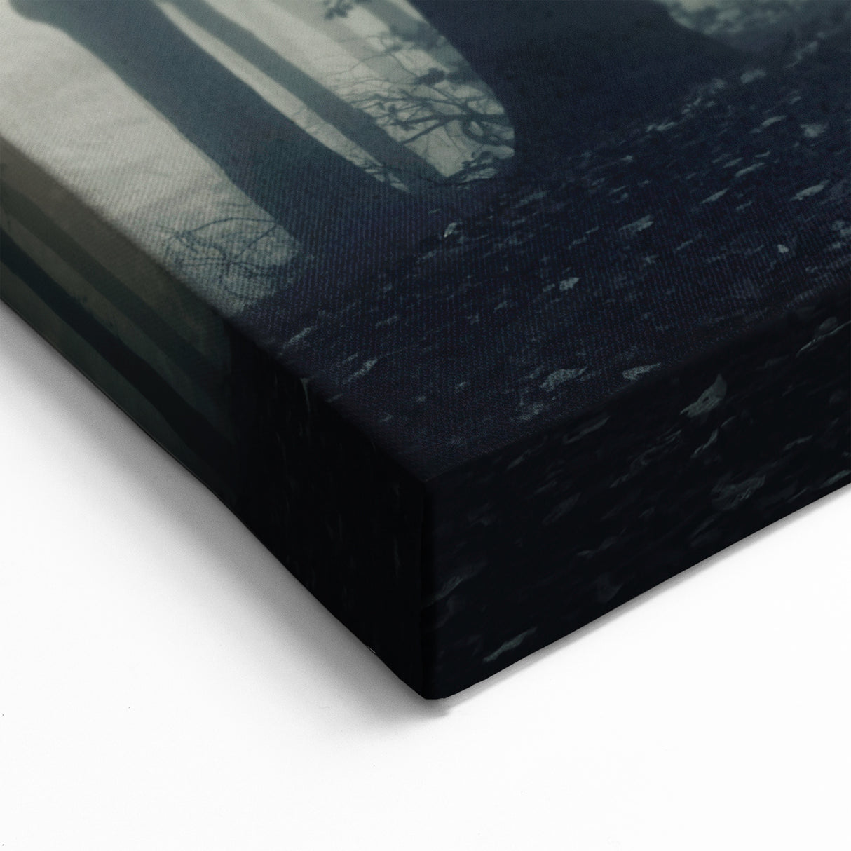 Dark Misty Forest Art - Mysterious Foggy Landscape Canvas for Dramatic Decor