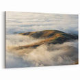 Misty Hillside Art - Serene Fog-Covered Landscape Canvas for Tranquil Decor