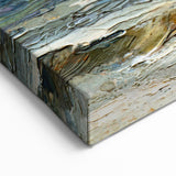 Textured Ocean Oil Painting - Coastal Beach Scene Canvas Art