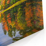 Autumn Lake Reflection Wall Art - Vibrant Fall Nature Landscape Print