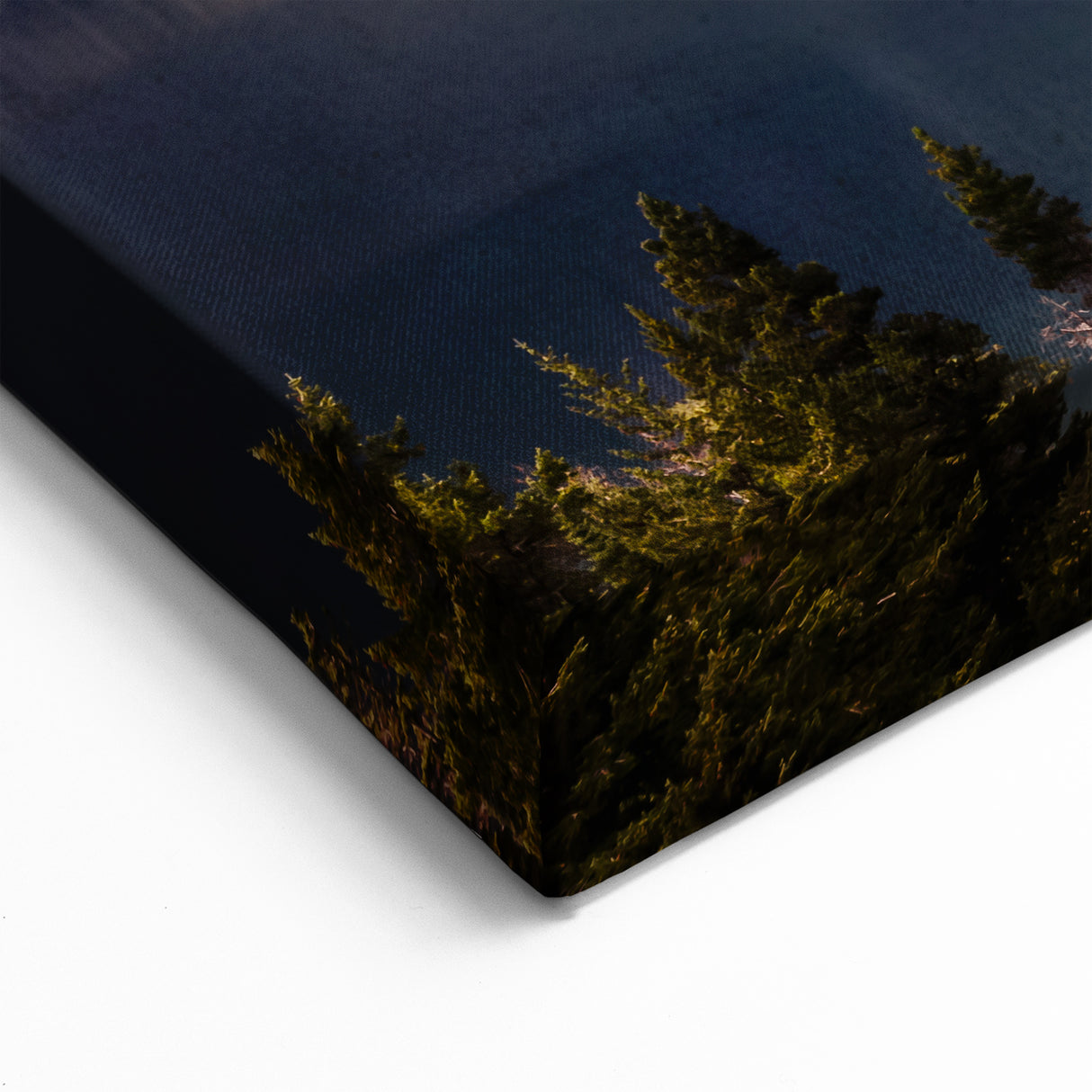Sunset Over Mountain Lake Canvas Art - Tranquil Scenic Landscape Decor