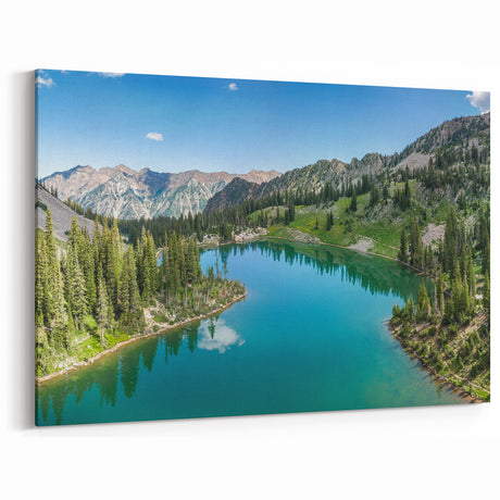 Mountain Lake Reflection Canvas Art - Serene Nature Landscape Decor
