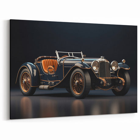 Elegant Classic Car Art: Luxurious Vintage Vehicle Decor for Refined Spaces