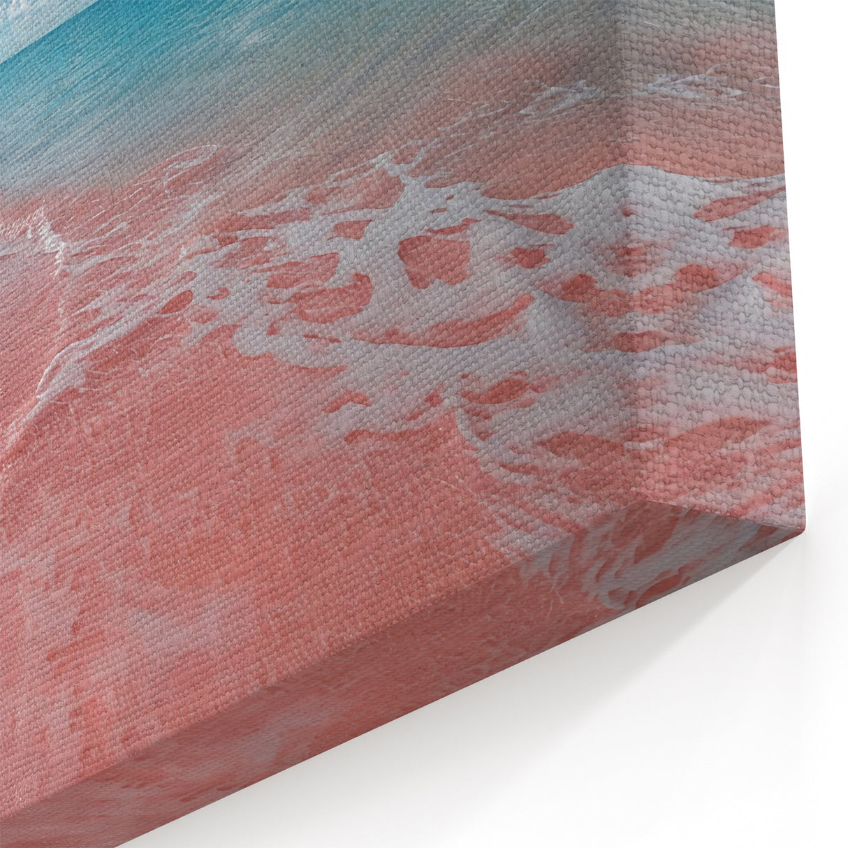 Pink Sand Beach - Tropical Coastal Canvas Art for Vibrant Decor