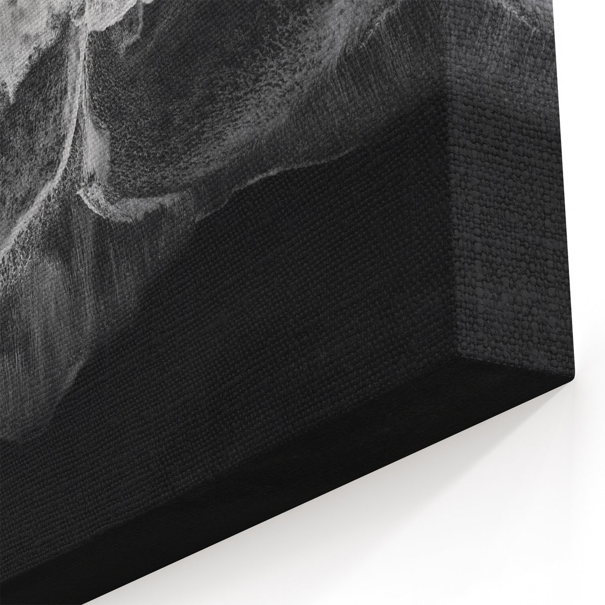 Monochrome Beach Landscape Wall Art - Black and White Ocean Waves Canvas