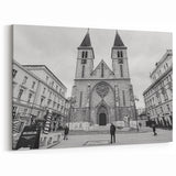 Monochrome Mosque Architecture - Black & White Islamic Art Print