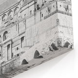 Classic Mosque Architecture - Black & White Islamic Wall Art Print
