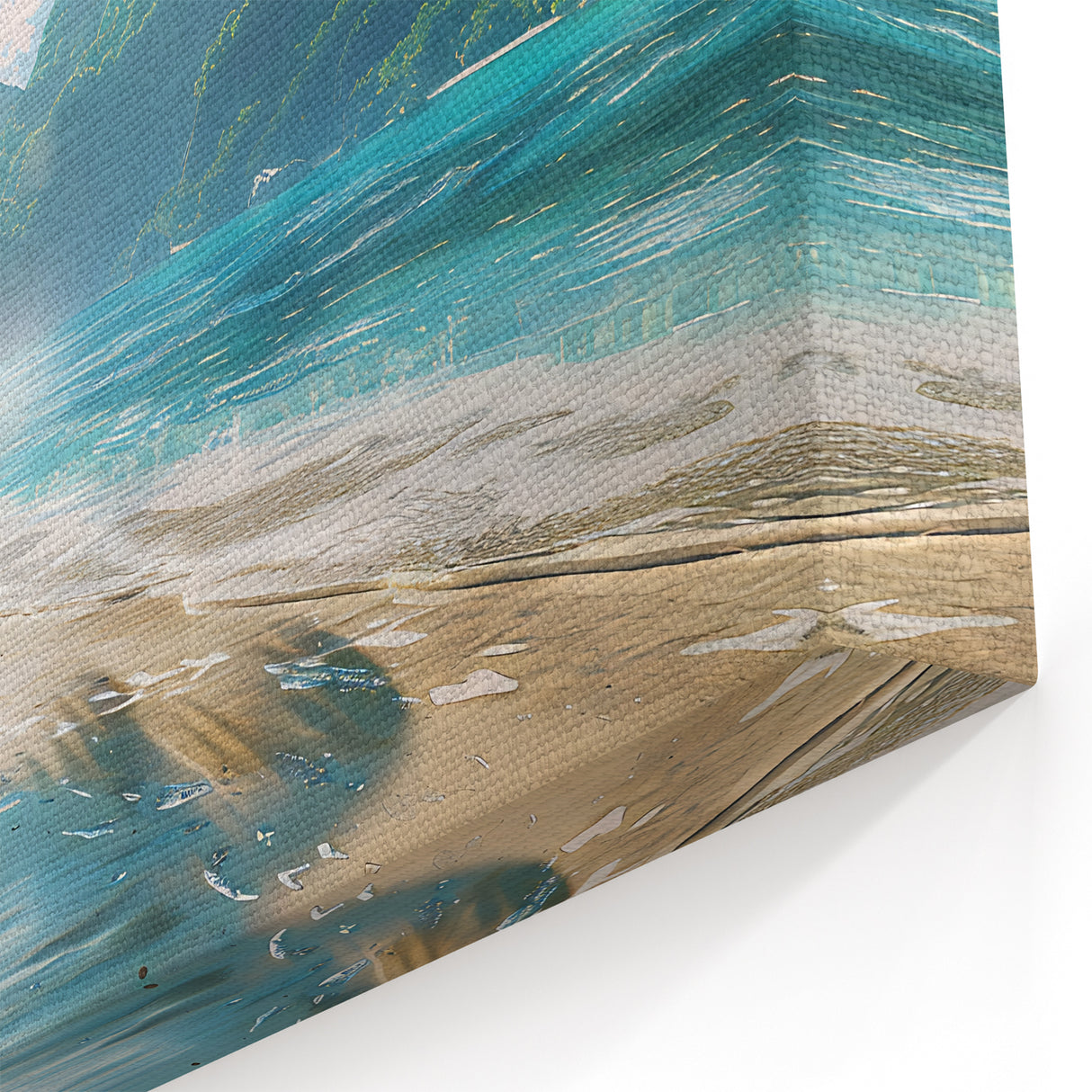 Serene Coastal Beach Landscape Wall Art – Oceanfront Canvas Print