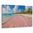 Pink Sand Beach Landscape Wall Art – Oceanfront Canvas Print