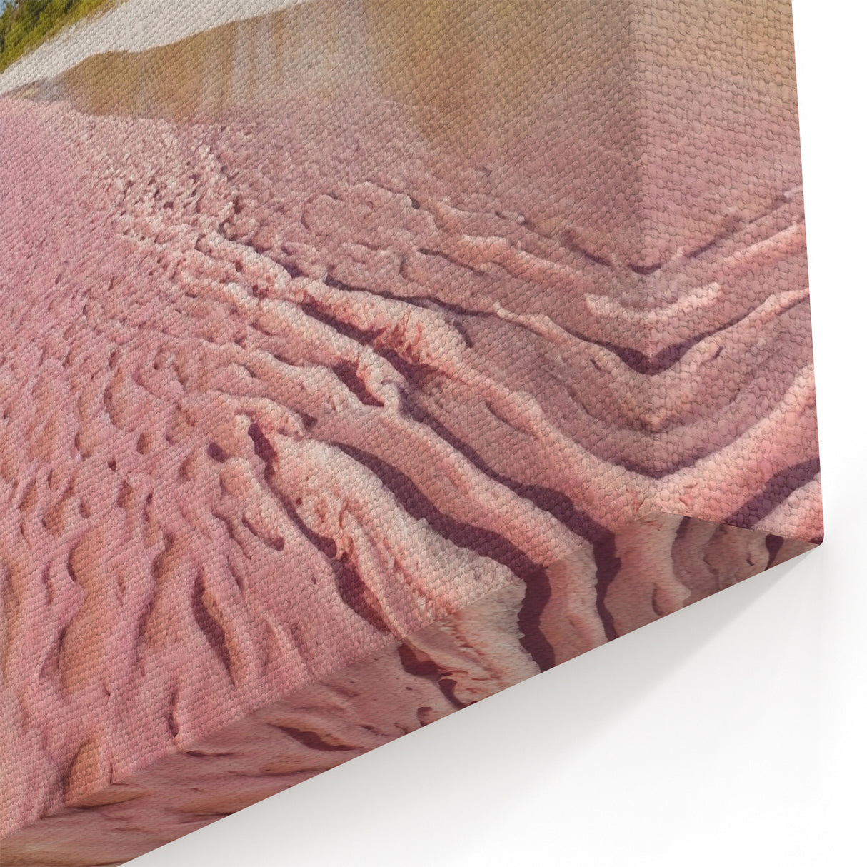 Pink Sand Beach Landscape Wall Art – Oceanfront Canvas Print