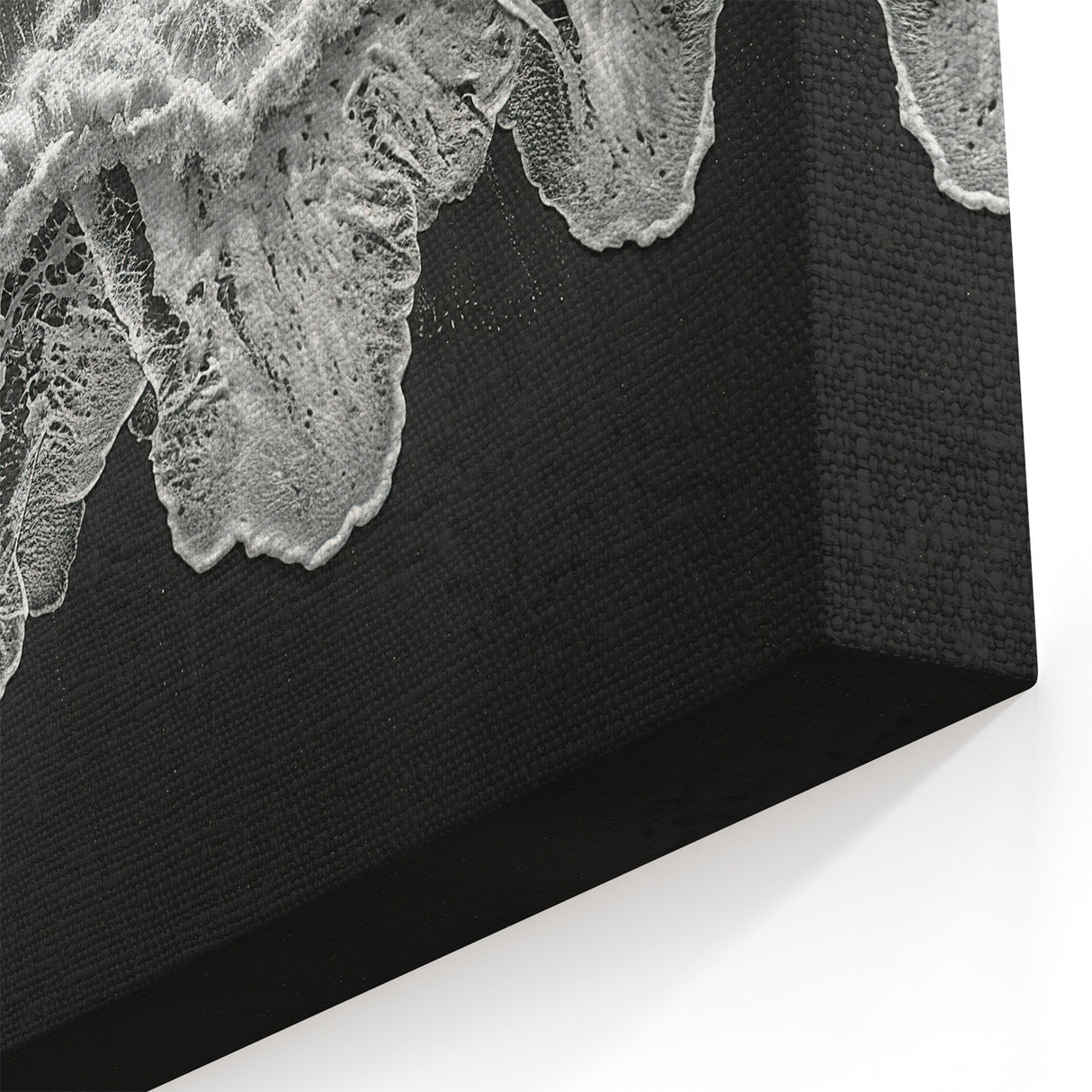 Black and White Ocean Waves Wall Art – Coastal Canvas Print