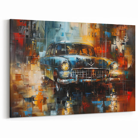 Vintage Car Art: Abstract Retro Vehicle Prints - Bold Classic Decor