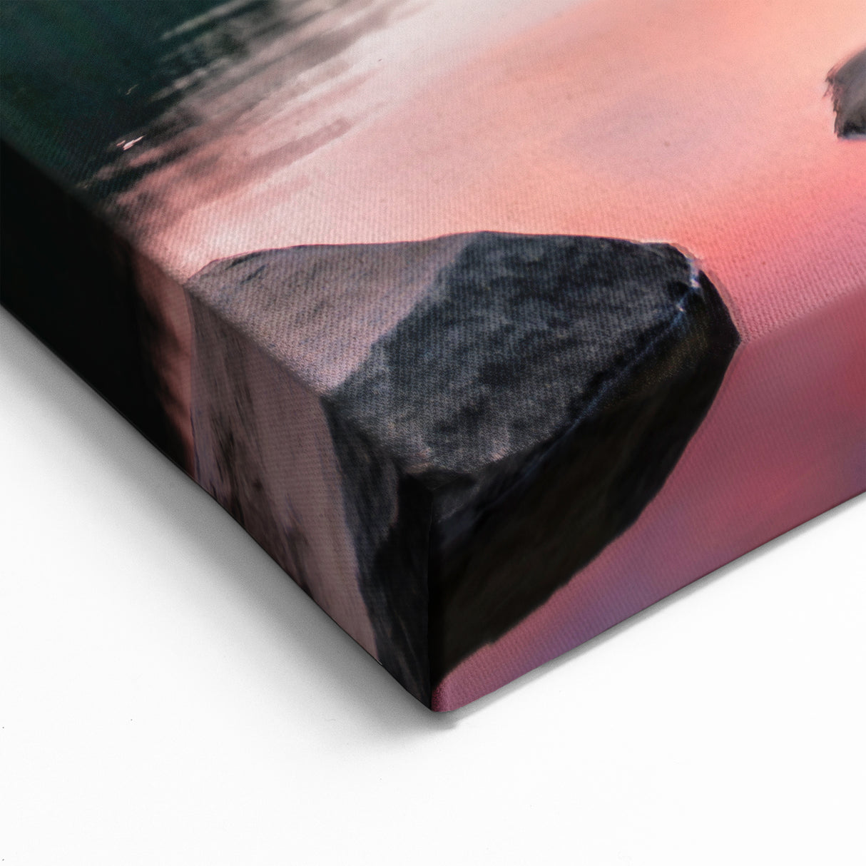 Serene Mountain Sunset Art - Peaceful Scenic Landscape Wall Decor