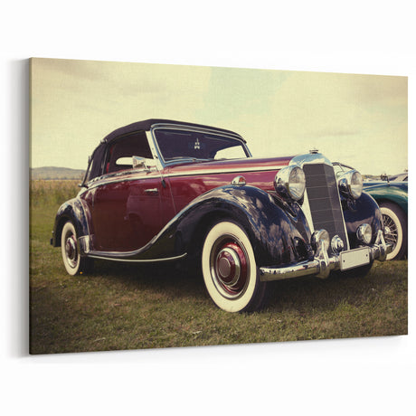 Vintage Car Art: Classic Convertible Prints - Elegant Retro Wall Decor