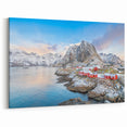 Charming Nordic Village in Winter - Rustic Countryside Wall Art