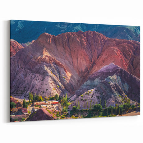 Vibrant Mountain Village - Dramatic Desert Landscape Wall Art