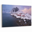 Snowy Nordic Village - Majestic Winter Mountain Landscape Wall Art