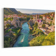 Historic Village Bridge - Scenic River Landscape Wall Art