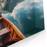 Mountain Lake Rowboat Journey - Scenic Nautical Wall Art Print