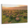 Countryside Village Canvas - Rustic African Village at Sunrise