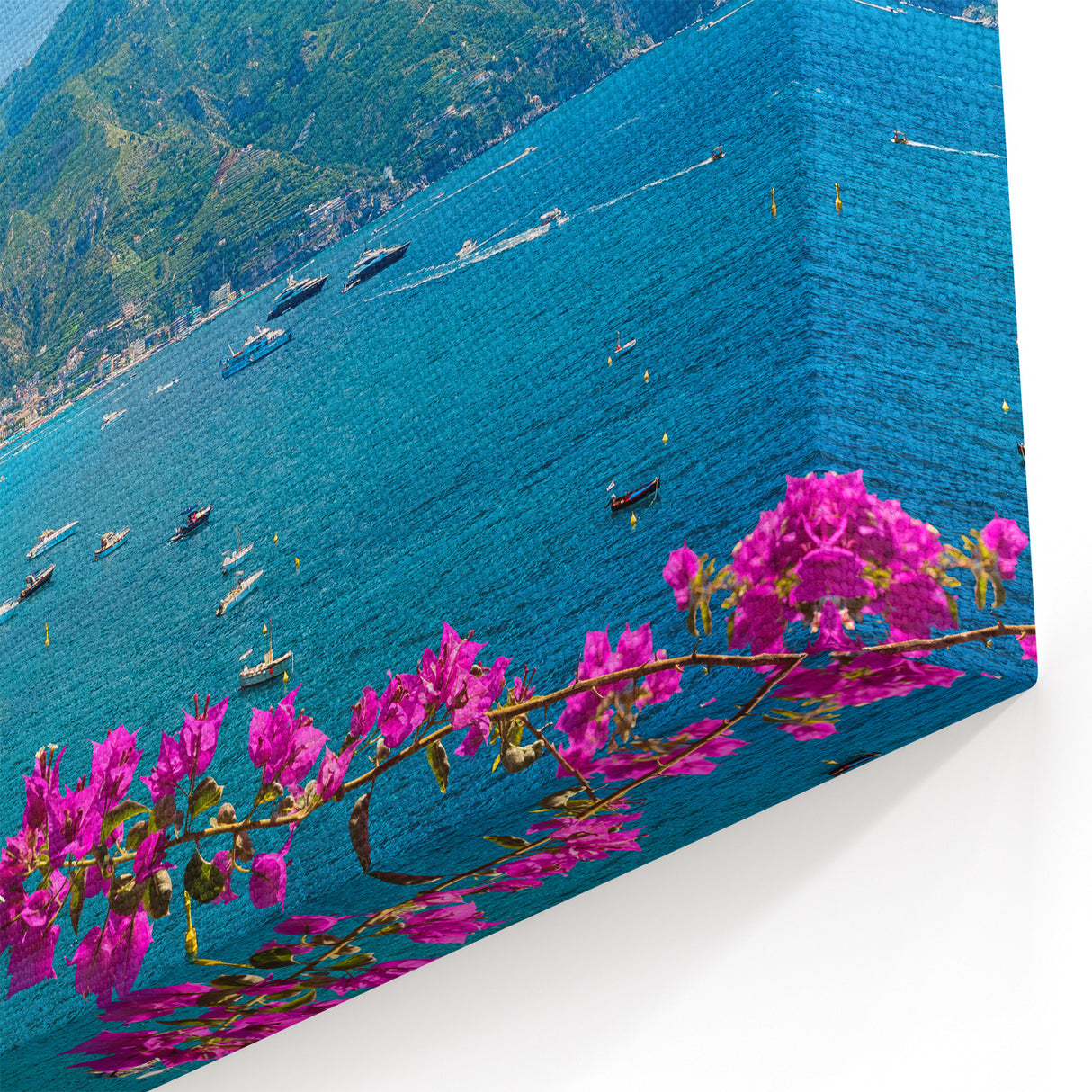 Picturesque Village Artwork - Vibrant Coastal Village in the Mediterranean