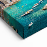 Picturesque Village Artwork - Vibrant Coastal Village in the Mediterranean