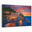 Charming Village Scenery - Mediterranean Coastal Village at Sunset