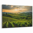 Vineyard Canvas Print - Sunlit Vineyard Landscape for Elegant Home Decor