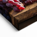 Vineyard Art with Wine - Rustic Vineyard Canvas Print for Kitchen Decor