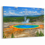 Vibrant Hot Spring Canvas Print - Scenic Nature Hot Spring Wall Art