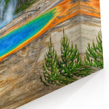 Vibrant Hot Spring Canvas Print - Scenic Nature Hot Spring Wall Art