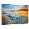 Vibrant Hot Spring Canvas Print - Dramatic Hot Spring Landscape Art