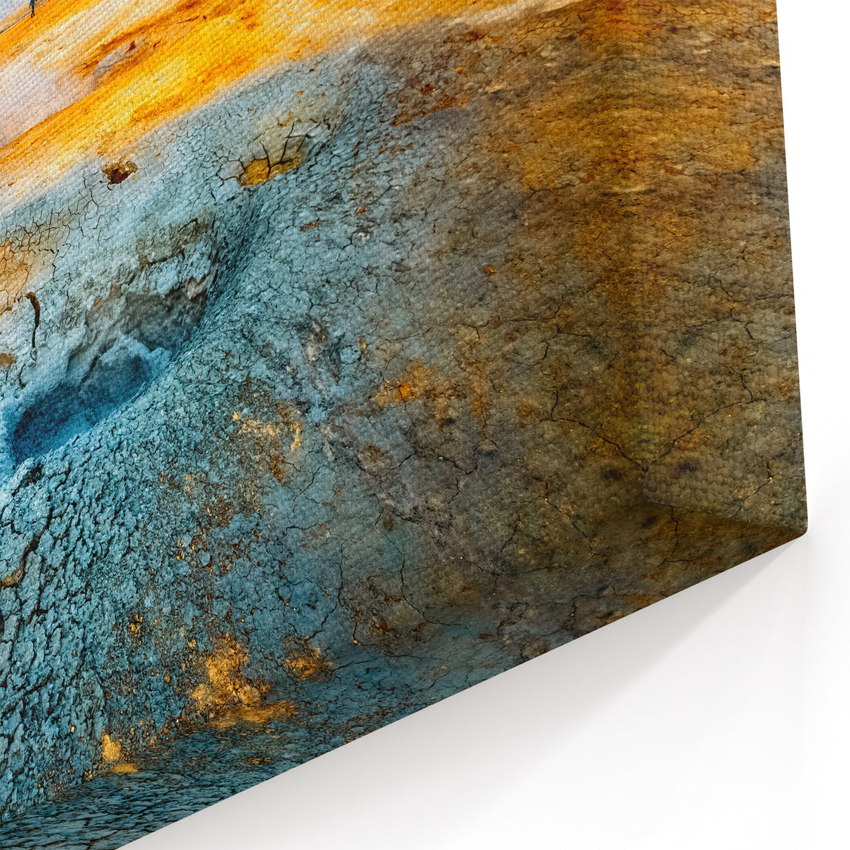 Vibrant Hot Spring Canvas Print - Dramatic Hot Spring Landscape Art