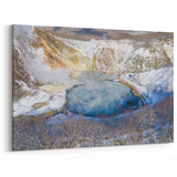 Majestic Winter Hot Spring Canvas Print - Scenic Hot Spring Wall Art