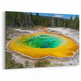 Vivid Hot Spring Canvas Print - Colorful Nature Hot Spring Wall Art