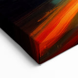 Dynamic City Lights Art - Abstract Urban Night Canvas - Vibrant Wall Decor