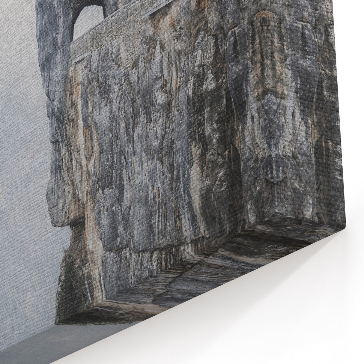 Majestic Cliffside Road - Natural Rock Photography, Stunning Wall Art