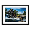 Rustic Watermill Canvas Print - Majestic River Landscape Wall Art