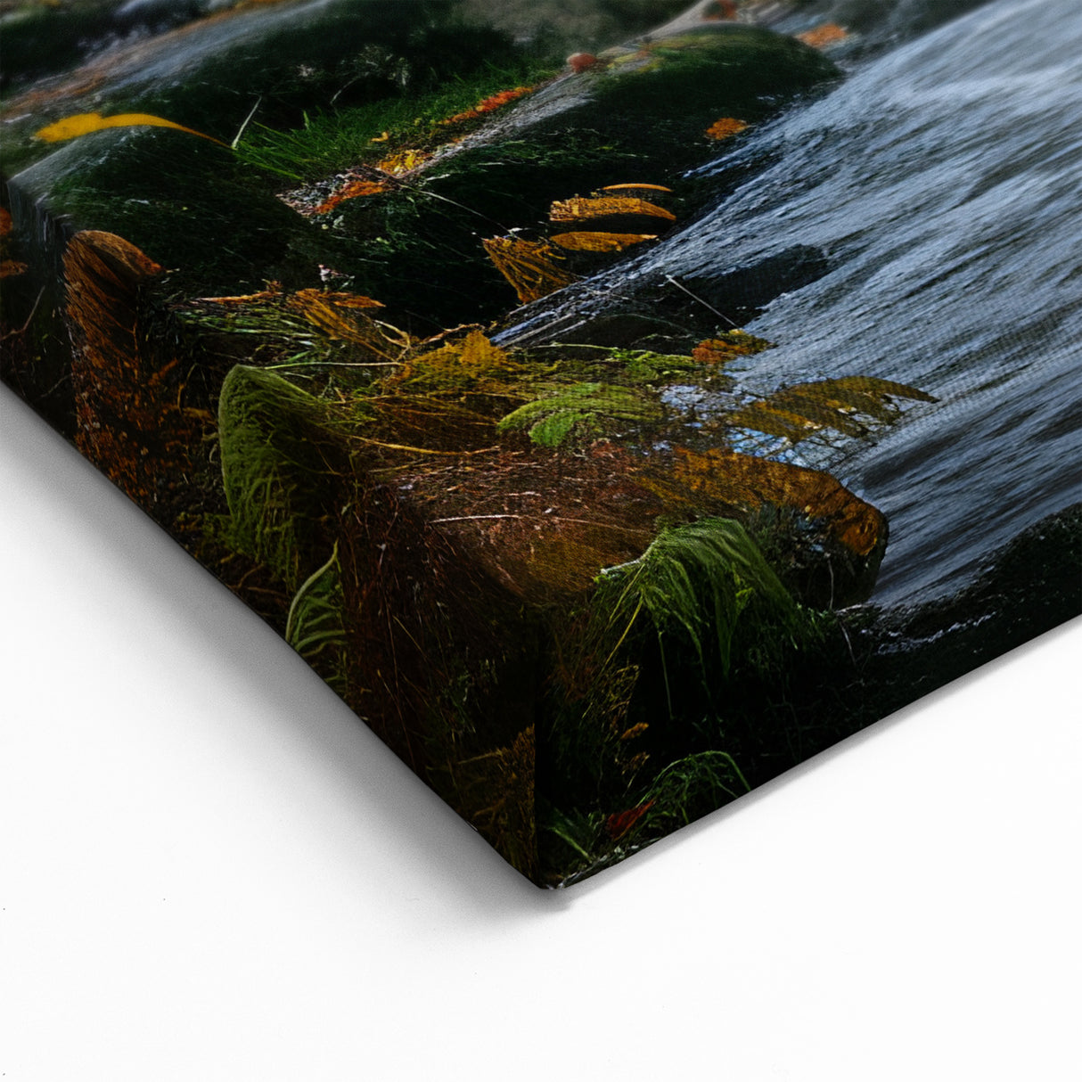 Tranquil Watermill Scenic Art - Serene Autumn Landscape Wall Art Print