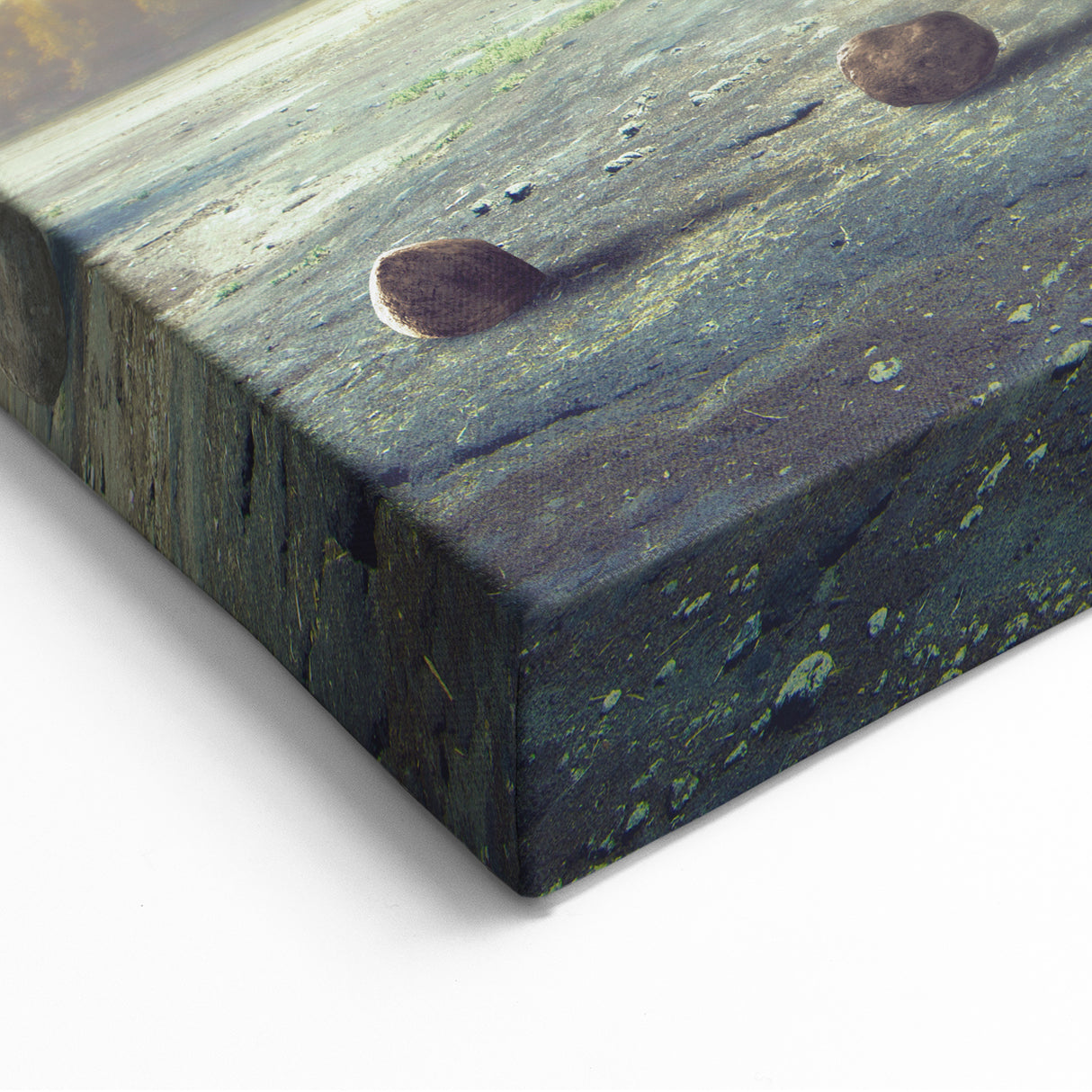 Burden of Stones - Surreal Rock Art, Thought-Provoking Wall Decor