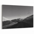 Minimalist Windmill Art - Black and White Windmill Canvas Print