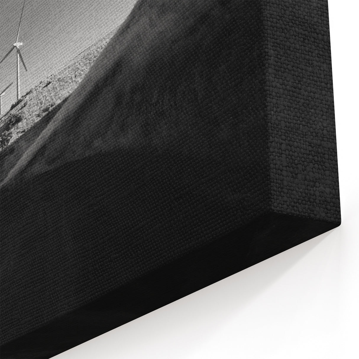 Minimalist Windmill Art - Black and White Windmill Canvas Print