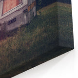 Abandoned Caravan in Overgrown Field - Rustic Adventure Wall Art Print