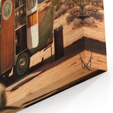 Retro Desert Camper Trailer - Vintage Adventure Wall Art Print