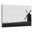 Minimalist Windmill Wall Art - Black and White Windmill Silhouette Print